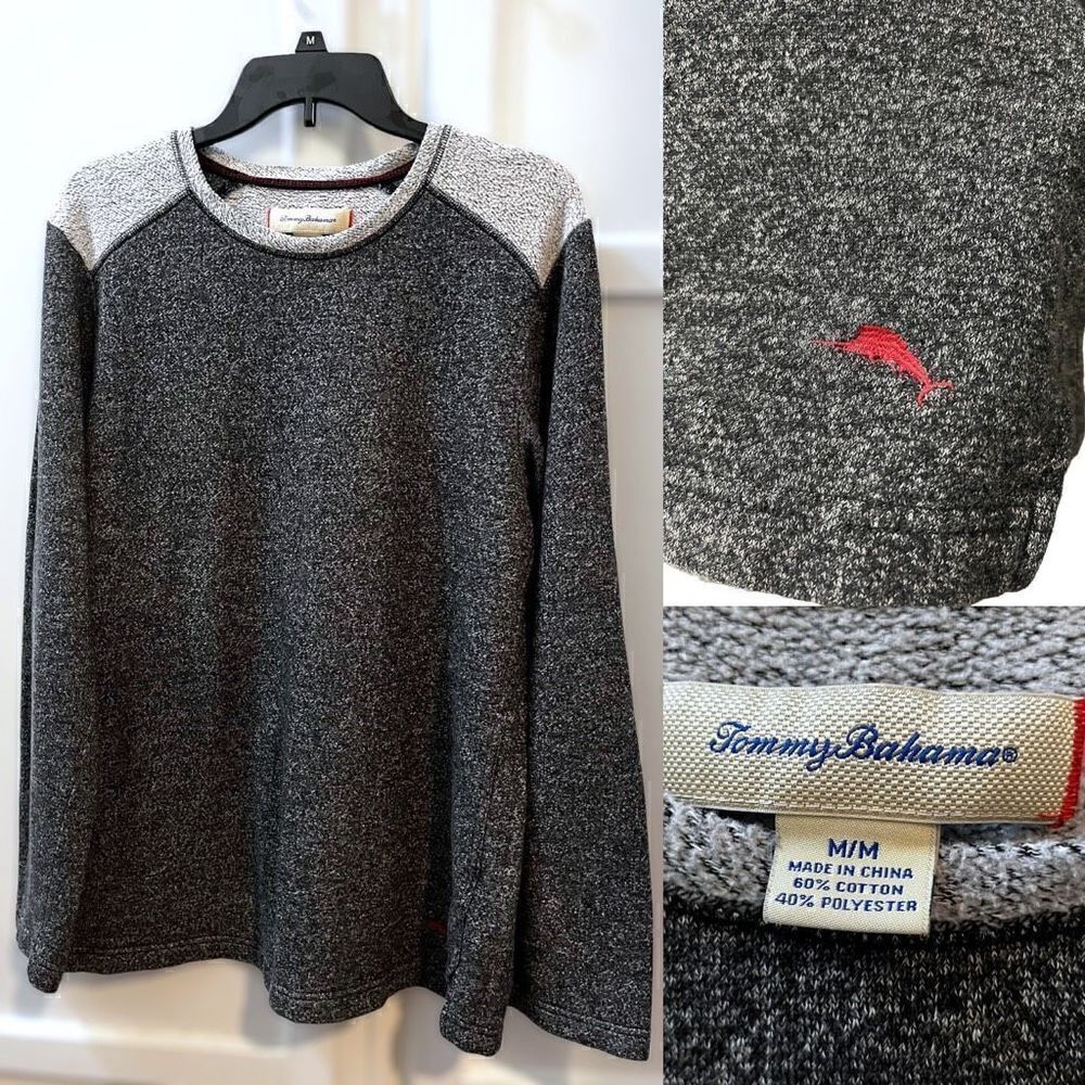 Tommy Bahama Sweater Pullover Crewneck Long Sleeves Sweatshirt Jumper Size M